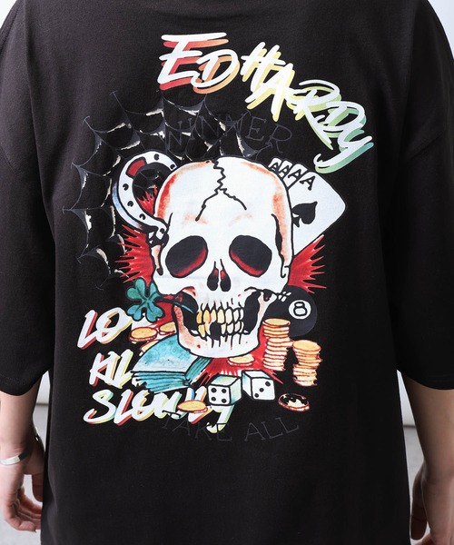 Ed Hardy（エドハーディー）の「【Ed Hardy】 SKULL PRINT TEE/スカル