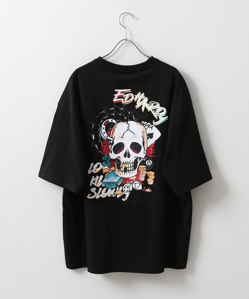LGB スカルデザイン クロスプリント Tシャツ 61ap2g+3JKL.jpg