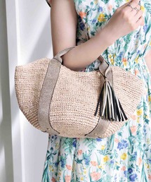 VIOLAd'ORO | 【VIOLAd'ORO｜ヴィオラドーロ】SANDRO-V8087テープハンドルラフィアカゴBAG(かごバッグ)