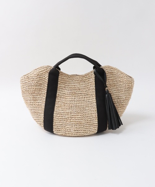 VIOLAd'ORO（ヴィオラドーロ）の「【VIOLAd'ORO｜ヴィオラドーロ】SANDRO-V8087テープハンドルラフィアカゴBAG（かごバッグ・レディース・ベージュ系その他/ゴールド系その他/ブラック・FREE）」の21枚目の写真