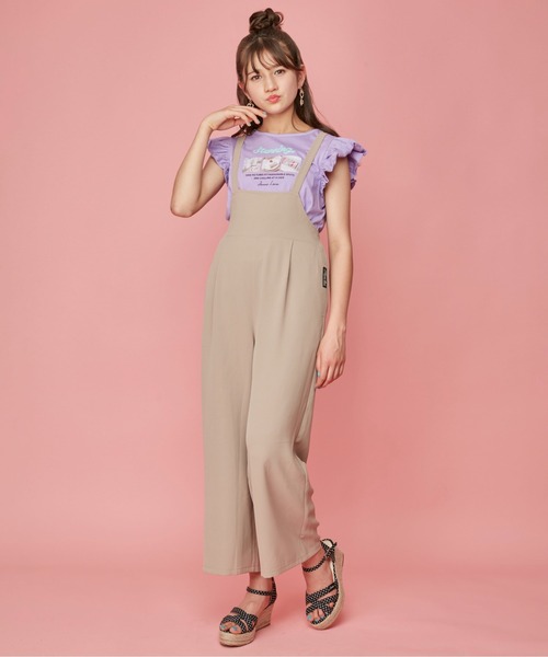 JENNI love(ジェニィラブ)の「バックレースアップサロペ(サロペット/オーバーオール・キッズ・ベージュ/ミント/ブラック・130cm/140cm/150cm/160cm)」の11枚目の写真