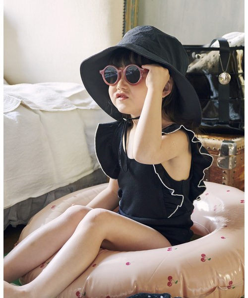 IENA ENFANT(イエナアンファン)の「【UPF50+】フリルスイムスーツ baby-kids(90cm-140cm)(水着・キッズ・ブルー/ブラック・SMALL/MEDIUM/LARGE)」の3枚目の写真