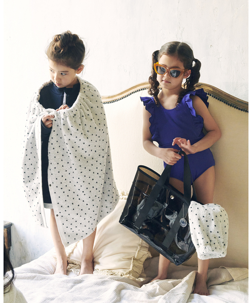 IENA ENFANT(イエナアンファン)の「【UPF50+】フリルスイムスーツ baby-kids(90cm-140cm)(水着・キッズ・ブルー/ブラック・SMALL/MEDIUM/LARGE)」の7枚目の写真