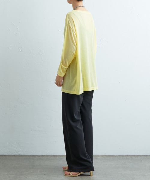 SHENERY(シーナリー)の「シアールーズロンTee(Tシャツ/カットソー・レディース・オフホワイト/ブラック/レモンイエロー・FREE)」の15枚目の写真
