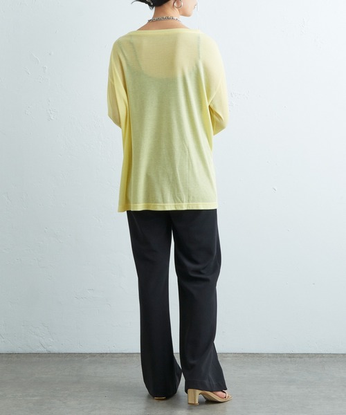 SHENERY(シーナリー)の「シアールーズロンTee(Tシャツ/カットソー・レディース・オフホワイト/ブラック/レモンイエロー・FREE)」の17枚目の写真