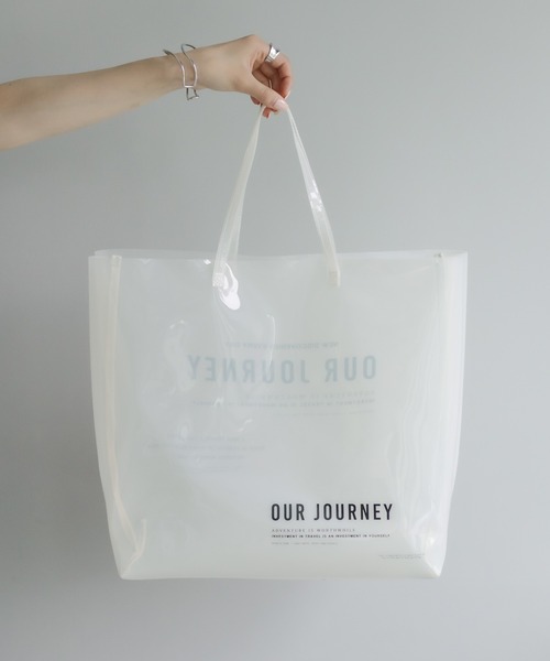 PUAL CE CIN（ピュアルセシン）の「ロゴプリントクリアバッグ（トートバッグ・レディース・ホワイト系/ブラウン系・FREE）」の18枚目の写真