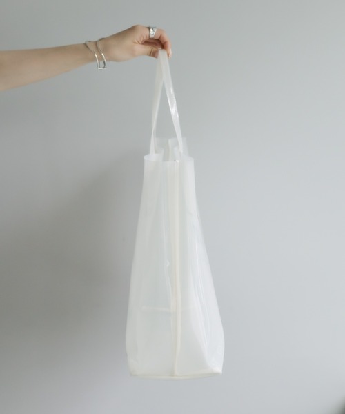 PUAL CE CIN（ピュアルセシン）の「ロゴプリントクリアバッグ（トートバッグ・レディース・ホワイト系/ブラウン系・FREE）」の16枚目の写真