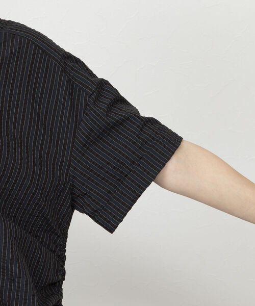 ノーリーズ ドロストギャザーワンピース ロング丈 ブラック 23SS NOLLEY'S（ノーリーズ）の「◇【WEB限定】ドロストギャザー
