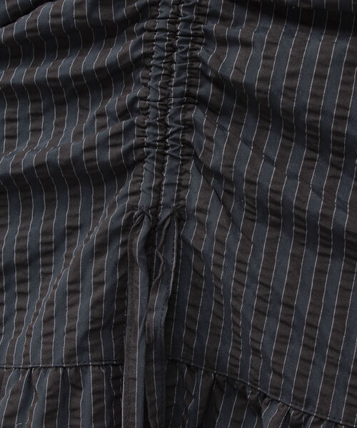 ノーリーズ ドロストギャザーワンピース ロング丈 ブラック 23SS NOLLEY'S（ノーリーズ）の「◇【WEB限定】ドロストギャザー
