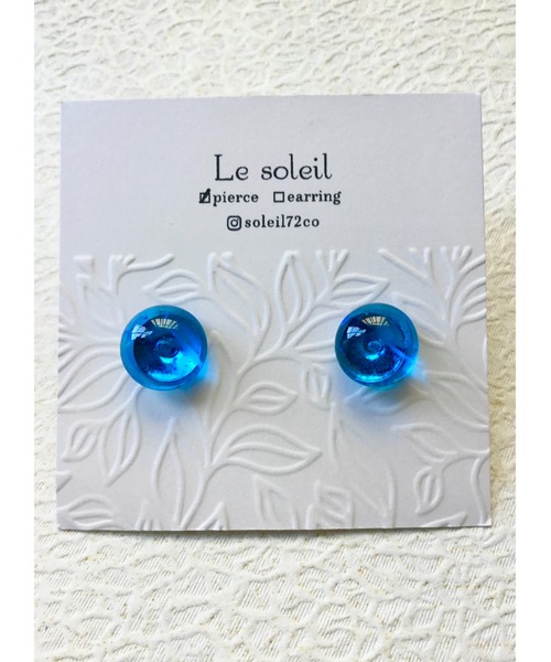 tone(トーン)の「【Le soleil】鮮やか 琉球ガラスピアス(MA)(ピアス(両耳用)・レディース・レッド/オレンジ/イエロー/ネイビー/その他1/その他3/その他2・FREE)」の6枚目の写真