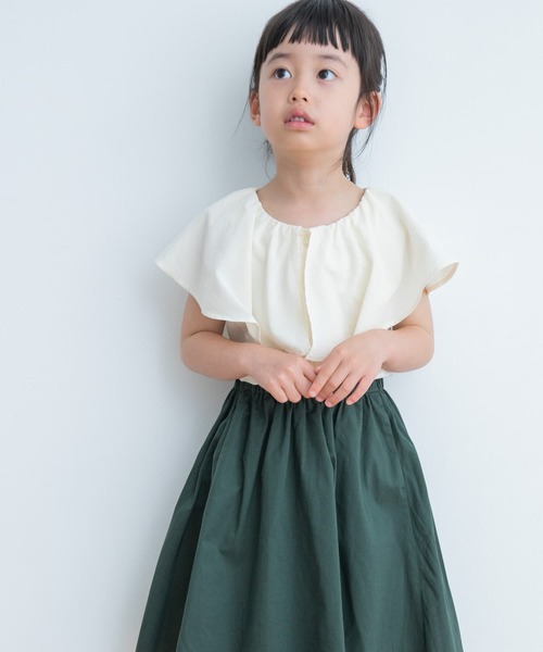 URBAN RESEARCH DOORS（アーバンリサーチドアーズ）の「2WAYフリルブラウス(KIDS)（シャツ/ブラウス・キッズ・ラベンダー/アイボリー・105/120/135）」の4枚目の写真