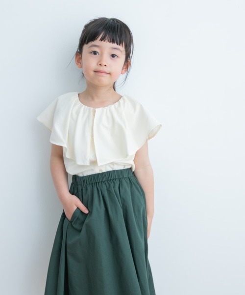 URBAN RESEARCH DOORS（アーバンリサーチドアーズ）の「2WAYフリルブラウス(KIDS)（シャツ/ブラウス・キッズ・ラベンダー/アイボリー・105/120/135）」の7枚目の写真