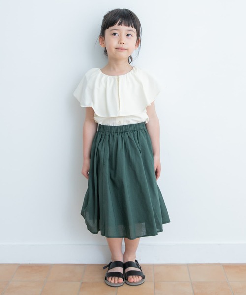 URBAN RESEARCH DOORS（アーバンリサーチドアーズ）の「2WAYフリルブラウス(KIDS)（シャツ/ブラウス・キッズ・ラベンダー/アイボリー・105/120/135）」の8枚目の写真
