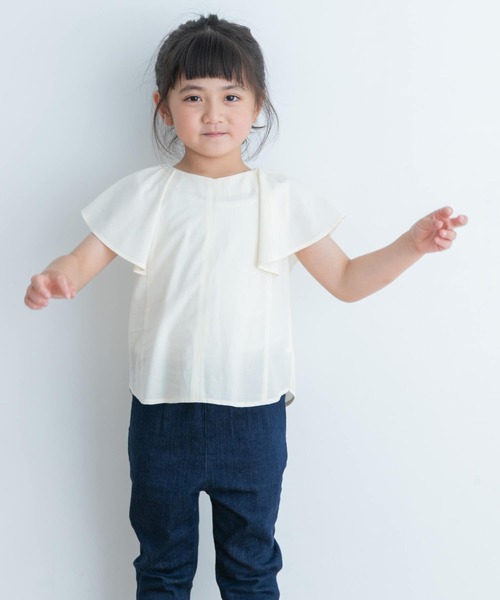 URBAN RESEARCH DOORS（アーバンリサーチドアーズ）の「2WAYフリルブラウス(KIDS)（シャツ/ブラウス・キッズ・ラベンダー/アイボリー・105/120/135）」の9枚目の写真
