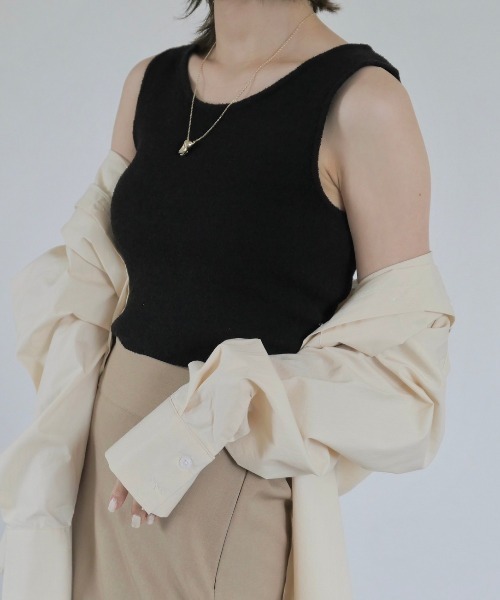 Reurie'(レウリィ)の「パイルタンクトップ/pile tank top(タンクトップ・レディース・アイボリー/ブラック・FREE)」の16枚目の写真