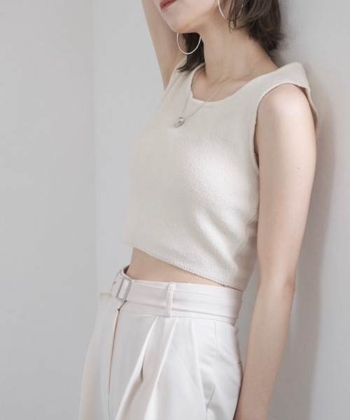 Reurie'(レウリィ)の「パイルタンクトップ/pile tank top(タンクトップ・レディース・アイボリー/ブラック・FREE)」の21枚目の写真