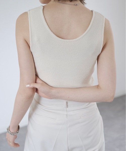 Reurie'(レウリィ)の「パイルタンクトップ/pile tank top(タンクトップ・レディース・アイボリー/ブラック・FREE)」の14枚目の写真