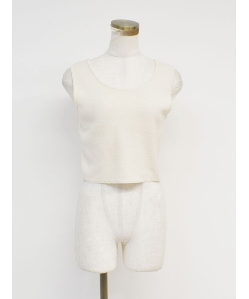Reurie'(レウリィ)の「パイルタンクトップ/pile tank top(タンクトップ・レディース・アイボリー/ブラック・FREE)」の9枚目の写真