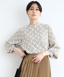INDIVI | 【モノグラム柄】クラシックボリュームブラウス(シャツ/ブラウス)