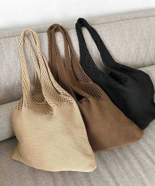 Julia Boutique(ジュリアブティック)の「クロシェニットトートバッグ/L00025(トートバッグ・レディース・ブラック/ベージュ/ブラウン・ONE)」の15枚目の写真