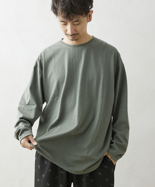 JOURNAL STANDARD relume(ジャーナルスタンダード レリューム)の「レイヤードロングスリーブTシャツ(Tシャツ/カットソー・メンズ・ブラック系その他/カーキ/ホワイト/ベージュ系その他・SMALL/MEDIUM/LARGE)」の6枚目の写真