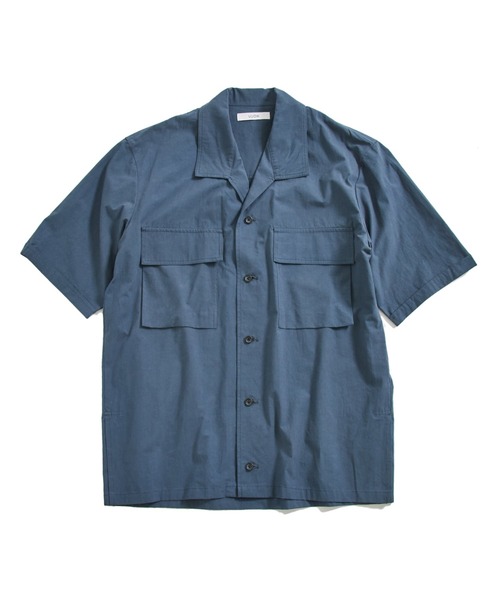 STUDIOUS(ステュディオス)の「Shark Collar Shirts(シャツ/ブラウス・メンズ・ライトブルーグレー/ブラック・MEDIUM/LARGE)」の2枚目の写真