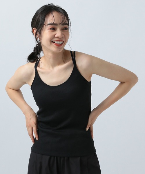 BAYFLOW（ベイフロー）の「カップ付きキャミ（キャミソール・レディース・オフホワイト/ブラック/グレイッシュベージュ・MEDIUM）」の3枚目の写真