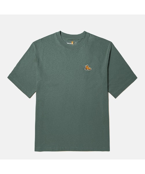 Timberland(ティンバーランド)の「オールジェンダー 半袖 ヘビーウェイト ブーツ バッジ Tシャツ(Tシャツ/カットソー・メンズ・グリーン系その他/ダークブルー/ホワイト系その他・LARGE/MEDIUM/SMALL/X-LARGE/X-SMALL/XX-LARGE)」の3枚目の写真