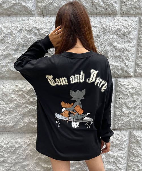 GLAMOROUS JANE(グラマラスジェーン)の「TOM&JERRY/トム&ジェリープリントロンT(Tシャツ/カットソー・レディース・チャコールグレー/ブラック/オフホワイト・FREE)」の11枚目の写真