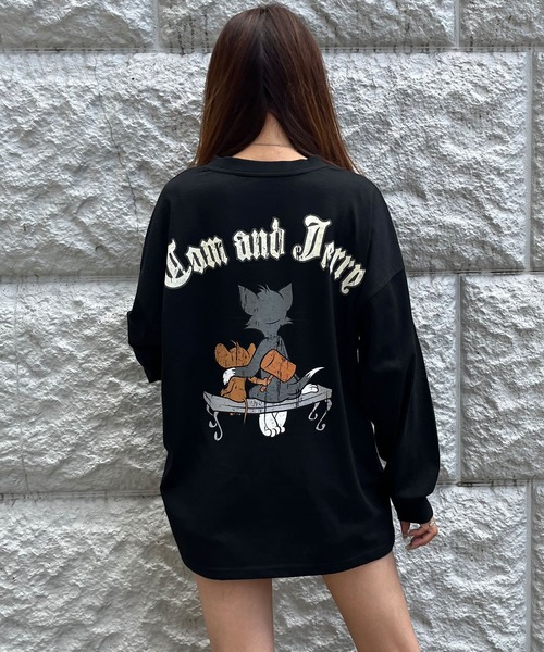 GLAMOROUS JANE(グラマラスジェーン)の「TOM&JERRY/トム&ジェリープリントロンT(Tシャツ/カットソー・レディース・チャコールグレー/ブラック/オフホワイト・FREE)」の13枚目の写真