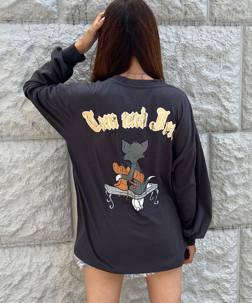 GLAMOROUS JANE(グラマラスジェーン)の「TOM&JERRY/トム&ジェリープリントロンT(Tシャツ/カットソー・レディース・チャコールグレー/ブラック/オフホワイト・FREE)」の17枚目の写真