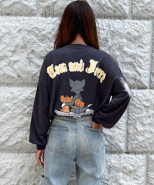 GLAMOROUS JANE(グラマラスジェーン)の「TOM&JERRY/トム&ジェリープリントロンT(Tシャツ/カットソー・レディース・チャコールグレー/ブラック/オフホワイト・FREE)」の19枚目の写真