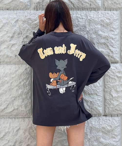 GLAMOROUS JANE(グラマラスジェーン)の「TOM&JERRY/トム&ジェリープリントロンT(Tシャツ/カットソー・レディース・チャコールグレー/ブラック/オフホワイト・FREE)」の21枚目の写真