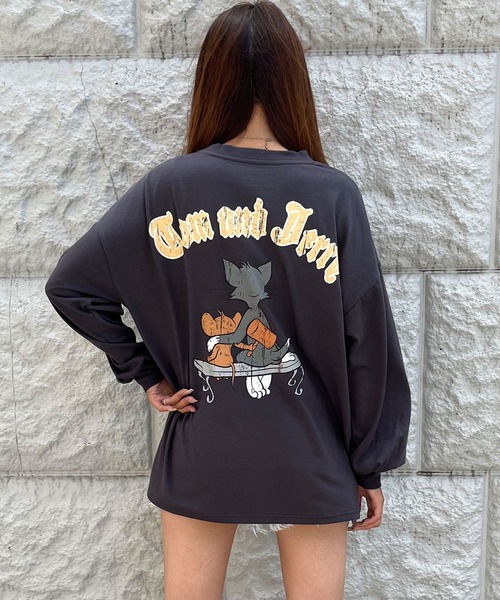 GLAMOROUS JANE(グラマラスジェーン)の「TOM&JERRY/トム&ジェリープリントロンT(Tシャツ/カットソー・レディース・チャコールグレー/ブラック/オフホワイト・FREE)」の22枚目の写真