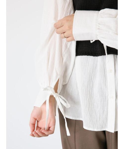 ehka sopo（エヘカソポ）の「ラッフルレース襟ブラウス（シャツ/ブラウス・レディース・オフホワイト/キナリ・F）」の6枚目の写真