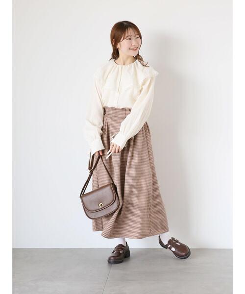 ehka sopo（エヘカソポ）の「ラッフルレース襟ブラウス（シャツ/ブラウス・レディース・オフホワイト/キナリ・F）」の9枚目の写真