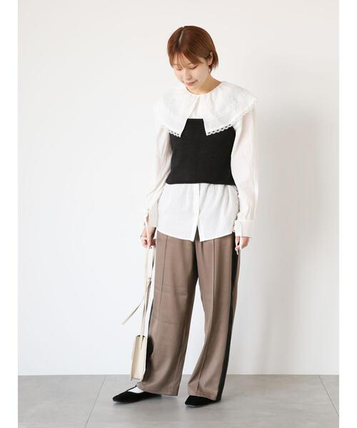 ehka sopo（エヘカソポ）の「ラッフルレース襟ブラウス（シャツ/ブラウス・レディース・オフホワイト/キナリ・F）」の13枚目の写真