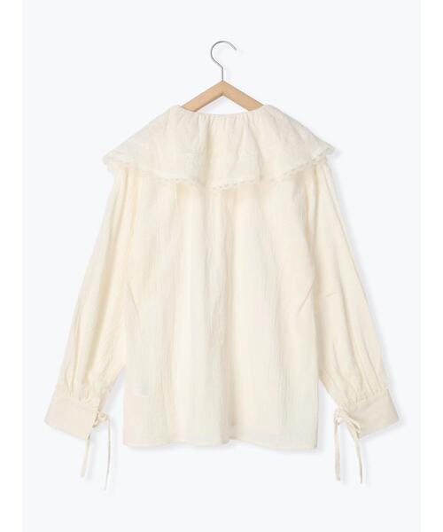 ehka sopo（エヘカソポ）の「ラッフルレース襟ブラウス（シャツ/ブラウス・レディース・オフホワイト/キナリ・F）」の20枚目の写真