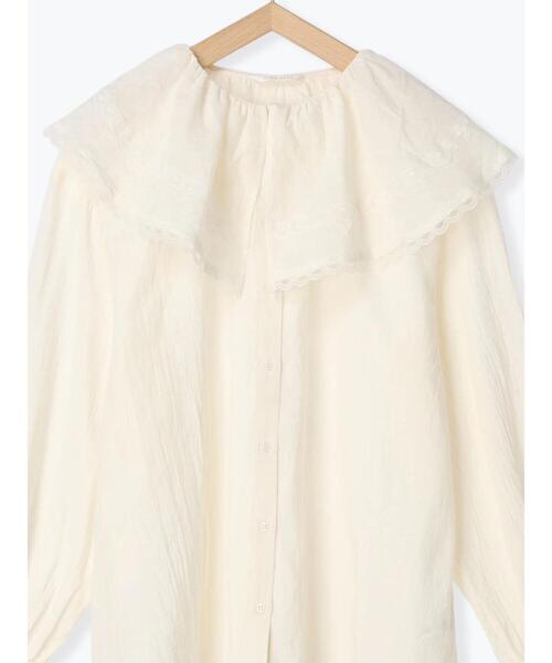 ehka sopo（エヘカソポ）の「ラッフルレース襟ブラウス（シャツ/ブラウス・レディース・オフホワイト/キナリ・F）」の21枚目の写真