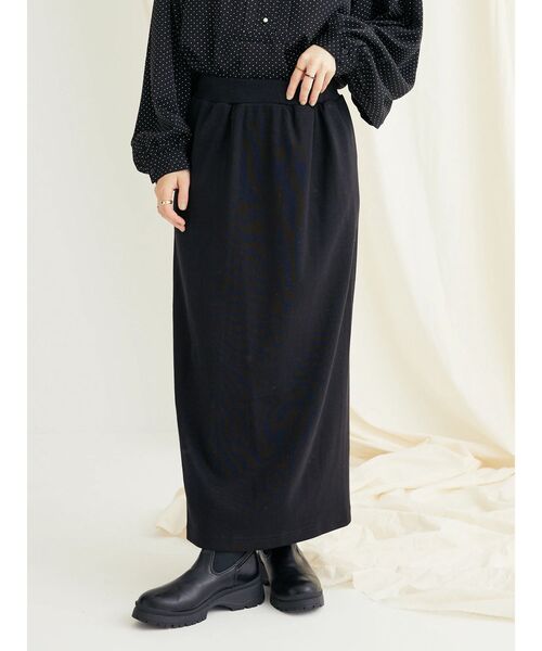 CRAFT STANDARD BOUTIQUE(クラフトスタンダードブティック)の「リブロングスカート(スカート・レディース・グレイッシュベージュ/ブラック/テラコッタ・L/M)」の7枚目の写真