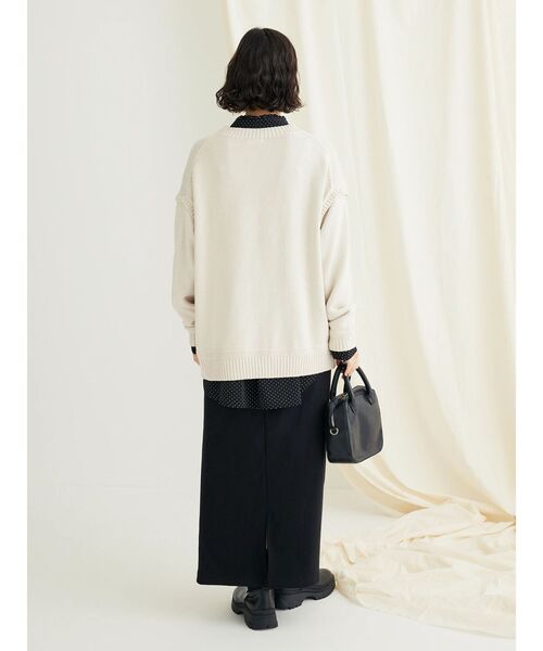 CRAFT STANDARD BOUTIQUE(クラフトスタンダードブティック)の「リブロングスカート(スカート・レディース・グレイッシュベージュ/ブラック/テラコッタ・L/M)」の13枚目の写真