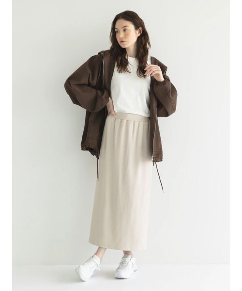 CRAFT STANDARD BOUTIQUE(クラフトスタンダードブティック)の「リブロングスカート(スカート・レディース・グレイッシュベージュ/ブラック/テラコッタ・L/M)」の22枚目の写真