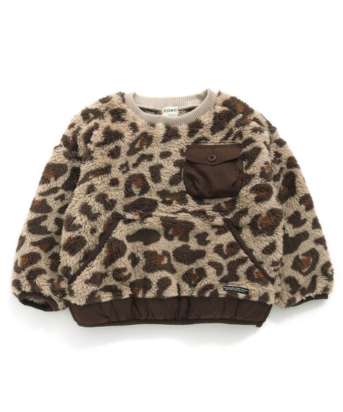 F.O.KIDS（エフオーキッズ）の「ボアプルオーバー（スウェット・キッズ・ブラウン/グレー/カーキ/アイボリー・80/90/130/150/95/110/120/140/100）」の3枚目の写真