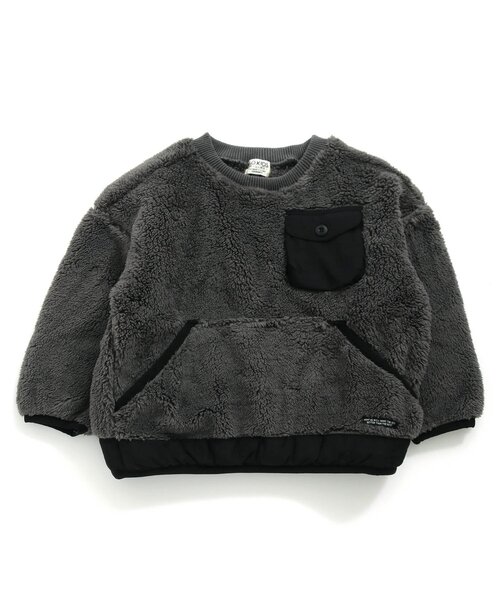 F.O.KIDS（エフオーキッズ）の「ボアプルオーバー（スウェット・キッズ・ブラウン/グレー/カーキ/アイボリー・80/90/130/150/95/110/120/140/100）」の2枚目の写真