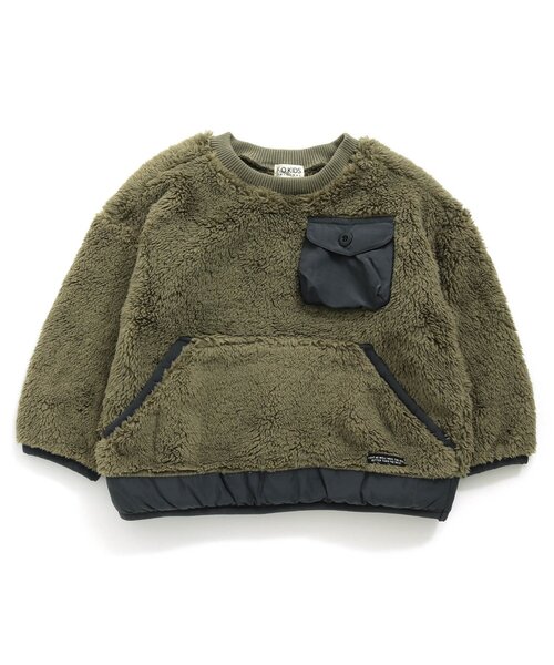 F.O.KIDS（エフオーキッズ）の「ボアプルオーバー（スウェット・キッズ・ブラウン/グレー/カーキ/アイボリー・80/90/130/150/95/110/120/140/100）」の4枚目の写真