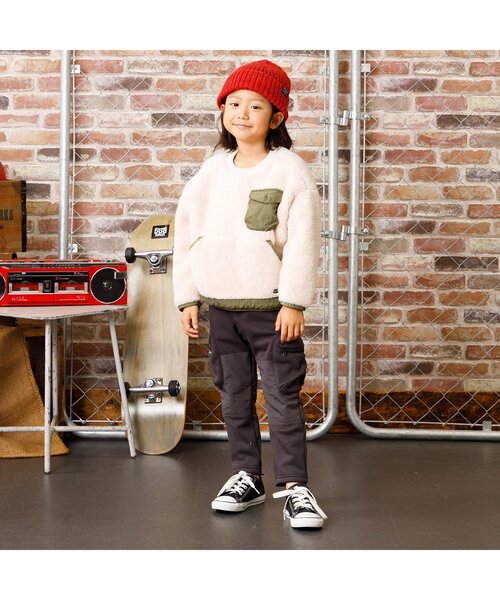 F.O.KIDS（エフオーキッズ）の「ボアプルオーバー（スウェット・キッズ・ブラウン/グレー/カーキ/アイボリー・80/90/130/150/95/110/120/140/100）」の5枚目の写真