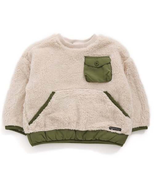 F.O.KIDS（エフオーキッズ）の「ボアプルオーバー（スウェット・キッズ・ブラウン/グレー/カーキ/アイボリー・80/90/130/150/95/110/120/140/100）」の7枚目の写真