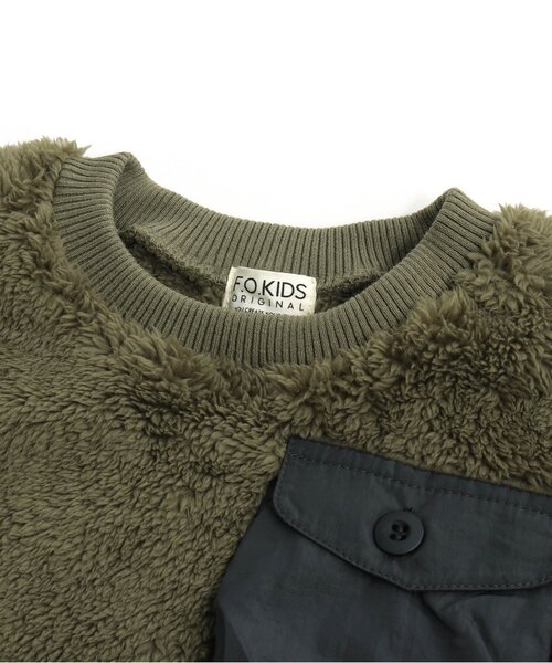 F.O.KIDS（エフオーキッズ）の「ボアプルオーバー（スウェット・キッズ・ブラウン/グレー/カーキ/アイボリー・80/90/130/150/95/110/120/140/100）」の12枚目の写真