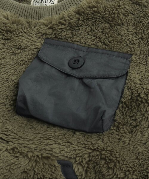 F.O.KIDS（エフオーキッズ）の「ボアプルオーバー（スウェット・キッズ・ブラウン/グレー/カーキ/アイボリー・80/90/130/150/95/110/120/140/100）」の13枚目の写真