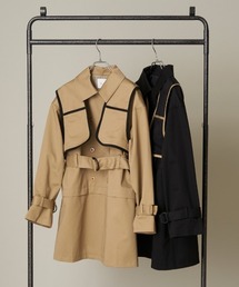 A de a.v.v | バイカラーパイピングジレ付きトレンチコート(トレンチコート)